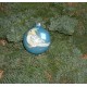 Weihnachtskugel "Nymphie" - 8 cm  - blau, glänzend